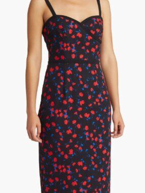 Daria Floral Sweetheart Neck Cocktail Dress -Sz 10